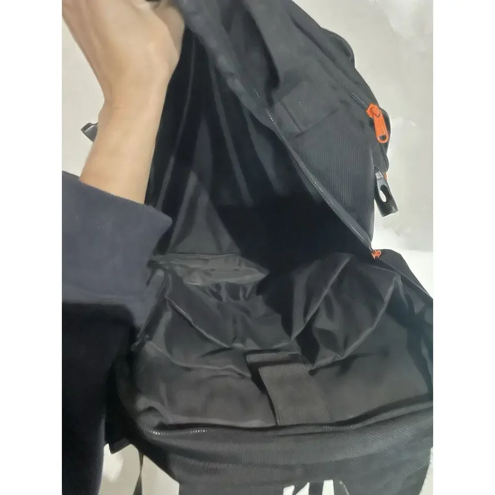 NOS Energy Drink Black Backpack Embroidered Logo Work School Bag‎ Laptop Promo